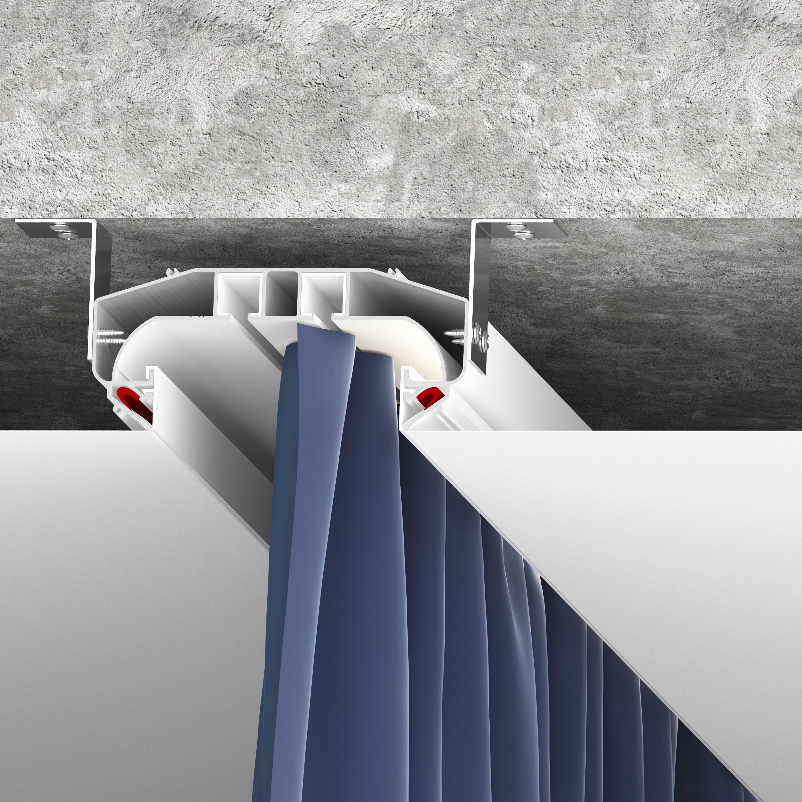 Монтажный узел двухрядного карниза LumFer SK Novus